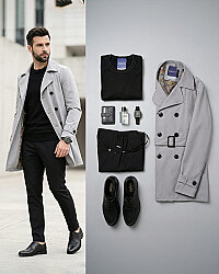 Beystil Erkek Siyah Slim Fit Yuvarlak Yaka Kazak 251448 - Beystil