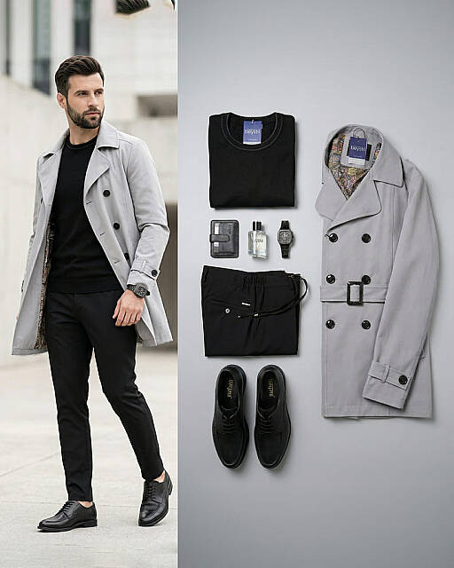Beystil Erkek Siyah Slim Fit Yuvarlak Yaka Kazak 251448 - Beystil
