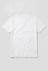 Beystil Erkek Beyaz Slim Fit Bisiklet Yaka T-Şhirt 253455 - Beystil
