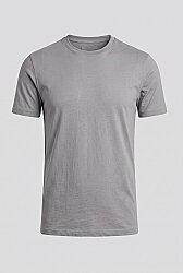Beystil Erkek Gri Slim Fit Bisiklet Yaka T-Şhirt 253455 
