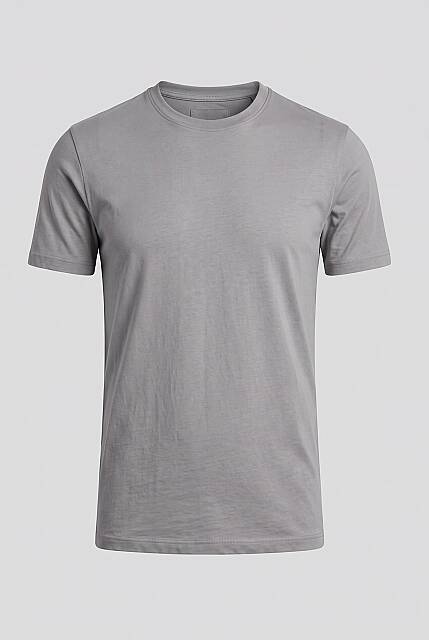Beystil Erkek Gri Slim Fit Bisiklet Yaka T-Şhirt 253455 - Beystil