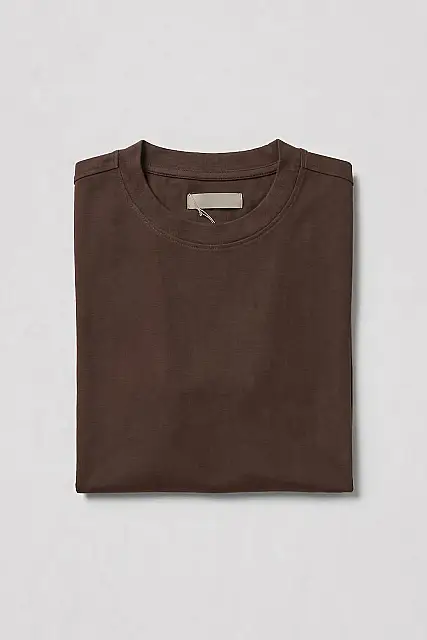 Beystil Erkek Kahverengi Slim Fit Bisiklet Yaka T-Şhirt 253455 - Beystil