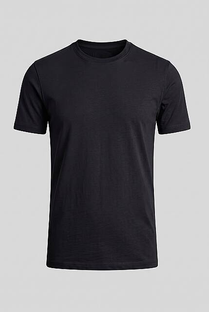 Beystil Erkek Siyah Slim Fit Bisiklet Yaka T-Şhirt 253455 - Beystil