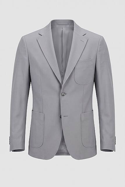 Beystil Erkek Mono Yaka Gri Blazer Ceket 310 - Slim Fit - Beystil