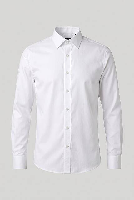 Beystil Erkek Düğmeli Yaka Beyaz Gömlek 5656 - Slim Fit - Beystil
