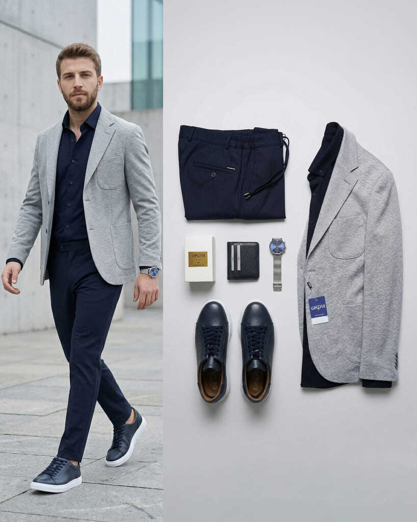 Gri smart casual
