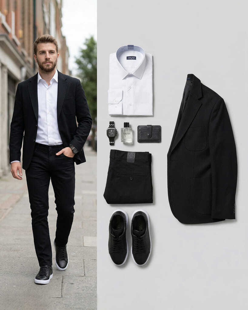 Siyah smart casual