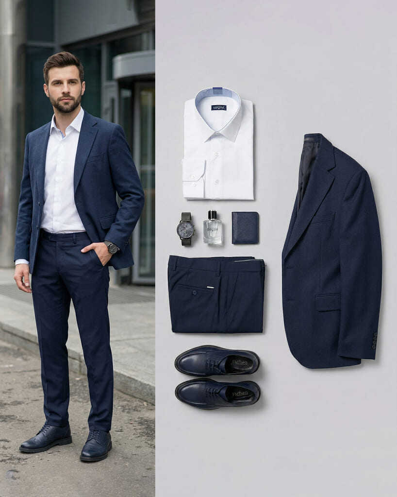 Modern lacivert stil
