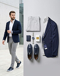 Lacivert smart casual
