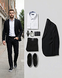 Siyah smart casual