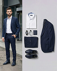 Modern lacivert stil