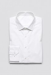 Beystil Slim Fit Beyaz Saten Gömlek 