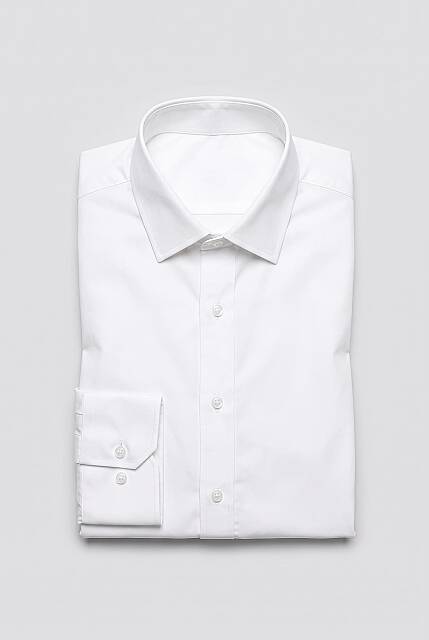 Beystil Slim Fit Beyaz Saten Gömlek - Beystil