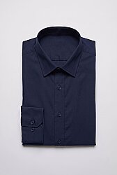 Beystil Slim Fit Lacivert Saten Gömlek  