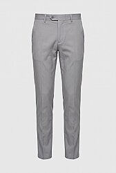 Beystil Erkek Gri Slim Fit Düz Keten Pantolon 