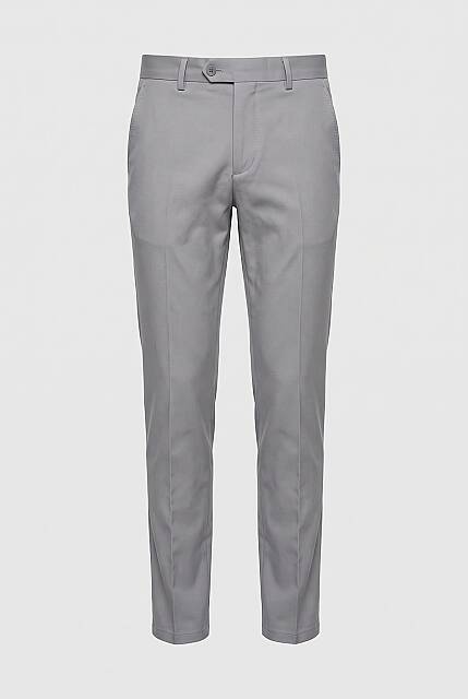 Beystil Erkek Gri Slim Fit Düz Keten Pantolon - Beystil