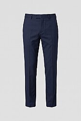 Beystil Erkek Lacivert Slim Fit Düz Keten Pantolon - Beystil
