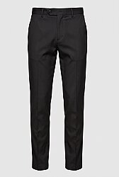 Beystil Erkek Siyah Slim Fit Düz Keten Pantolon 