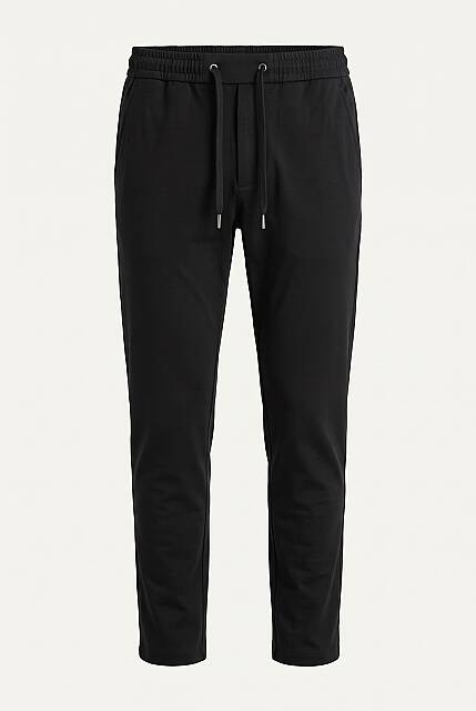 Beystil Erkek Siyah Jogger Penye Kumaş İpli Pantolon MKYA9 - Beystil