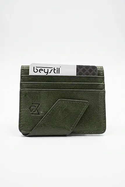 Beystil Hakiki Deri Yeşil Kartlık - Beystil