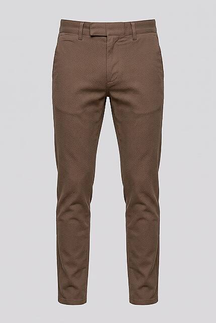 Beystil Erkek A.Kahve Slim Fit Keten Pantolon - Beystil